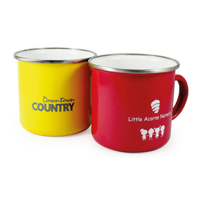 Taza de café esmaltada para beber té, 350ml, 500ml, para acampar al aire libre, picnic, <span class=keywords><strong>verde</strong></span> del ejército, logotipo personalizado - Product Image 2