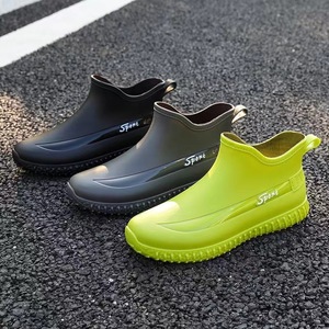 New Short Tube Men's Rain <strong>Shoes</strong> Water <strong>Shoes</strong> Rubber <strong>Shoes</strong> Rain Boots - Product Image 5