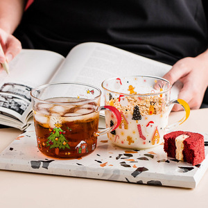 แก้วกาแฟแก้วบอโรซิลิเก<span class=keywords><strong>ต</strong></span>สำหรับเทศกาลคริส<span class=keywords><strong>ต</strong></span>์มาส ทนความร้อน พร้อมขีดบอกปริมาณ ขายส่ง - Product Image 4