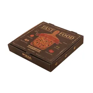 custom pizza packaging box Wholesale cheap custom logo corrugated delivery baking pizza box for Pizza