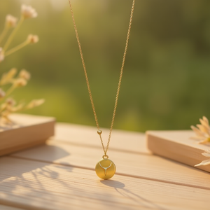 Collar con colgante de taurus dorado de 1,5 cm, acero inoxidable, doble cara, para mujer, joyería fina - Product Image 2