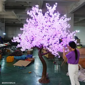 2544 Lights 300cm RGB LED Trees Purple Artificial Lighting Maple Trees with Outdoor Night Lights