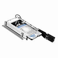 Unestech Enclosure SATA in Alluminio a Doppio Alloggiamento 2.5 Pollici Hot Swap Caddy Tray SSD Rack Mobile per Hard Drive
