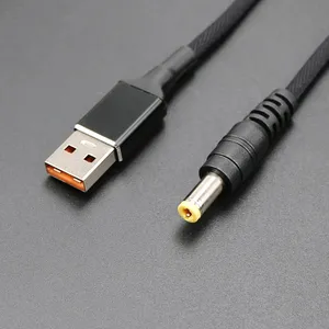 1,8m USB typ-A männlich zu DC 7,9*5,5 4,0*1,7 5,5*2.5 mm Nylondraht Netzteil Kabel Anschluss 65W für Lenovo Notebook