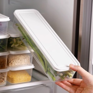 Food Storage <b>Container</b> Rectangle Airtight Plastic <b>Box</b> For Noodles And Vegetables With Clip On Lid - Product Image 2