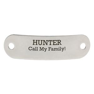 Personalizado remache en chapado en oro Collar de perro de nombre de placas - Product Image 4