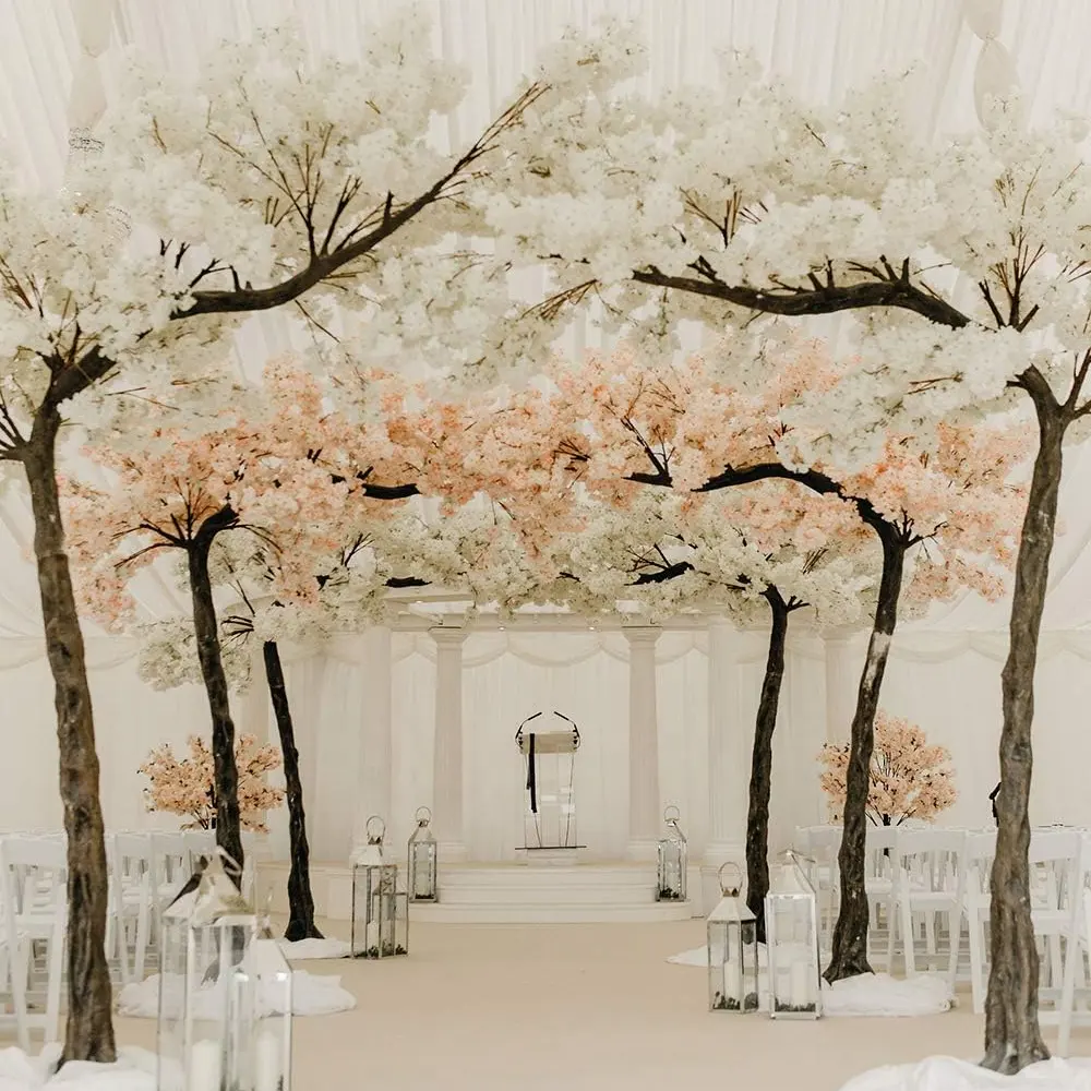 Decor do evento Direto Falso Alto Sakura Flor Handmade Falso Árvore Artificial Cherry Blossom Arch Árvores para a Decoração Do Casamento Do Partido