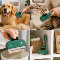 Brosse de toilettage et d'élimination des poils morts en plastique pour chiens et chats - Outil transfrontalier pour l'élimination du sous-poil
