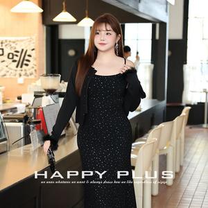 Night Paris Women's Plus Size <b>Black</b> Knit Cardigan With Fur Cuffs Solid Color Viscose Fiber <b>Long</b> <b>Sleeve</b> <b>Top</b> - Product Image 5