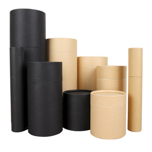 Custom Logo Multiple Sizes Portable Kraft Tea Can Custom Food Paper Tube Box