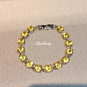 Pulsera de Plata de Ley 925 Sólida con Circonita Cúbica de Lujo, Lista para Enviar, Precio de Fábrica al por Mayor, en Stock para Mujer - Product Image 1