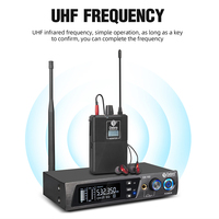 Système sans fil Debra ER102 Singal Channel UHF In Ear Monitor avec émetteur multiple pour les petits concerts et le cinéma maison