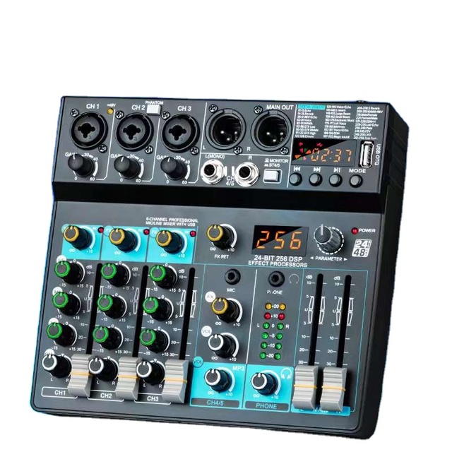 Good 6 Channel Stage Box Audio Digital Audio Mixer Live Stage Performance Mix Digital Mixing Console Desk for Music