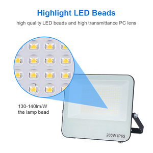 Projecteur <span class=keywords><strong>LED</strong></span> extérieur KCD Garden en aluminium 220v carré IP66 avec garantie <span class=keywords><strong>de</strong></span> 5 ans, capteur, construction, RGB, 10w 20w 50w 100w 150w - Product Image 4