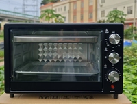 Four à pizza électrique triple en aluminium M 25L, cuisson par convection, contrôle indépendant de la température, 1200W, protection contre la surchauffe, facile à utiliser