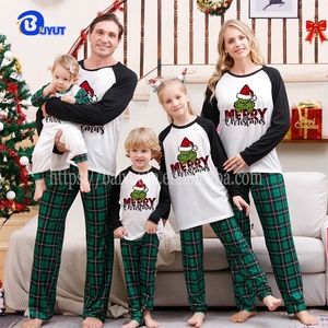 Camisas de Manga Longa Tricotadas Casuais com Estampa e Calças para o Natal, Pijamas Sublimados para Família - Product Image 5