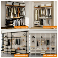 Armoire murale moderne en acier avec penderies extensibles et réglables, capacité de 800 compartiments, pour chambre et vestiaire