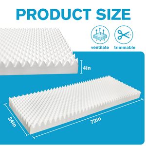 Coussin en <span class=keywords><strong>mousse</strong></span> alvéolée 72 * 24 * 4 pouces pour soulager la pression, <span class=keywords><strong>matelas</strong></span> en <span class=keywords><strong>mousse</strong></span> pour canapé, chaise, hôpital - Product Image 1