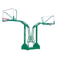Ensemble de support de poteau de basketball encastré à double bras en tube carré, taille standard, hauteur réglable, pour intérieur et extérieur, prix usine