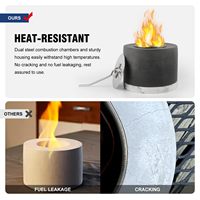Petit outil de cheminée à l'éthanol en métal pour la maison cour extérieure lampe de cheminée transfrontalière flamme d'alcool foyer d'éthanol de bureau