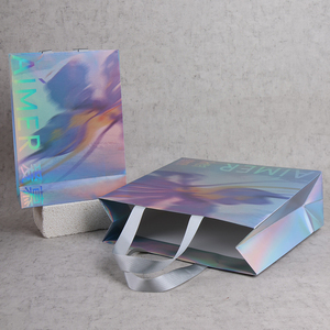 luxury holographic gift paper bag custom made with your own logo - Product Image 3