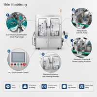 Machine de remplissage et de capsulage de diffuseurs Yide YD-21 avec pressage de bouchons internes, écran tactile PLC et alimentation vibratoire des bouchons