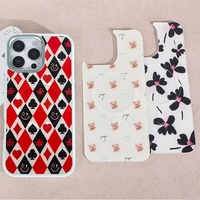 Coque de téléphone à panneau arrière magnétique remplaçable pour Iphone17/17pro/17promax/17air avec les cartes à jouer colorées dorées