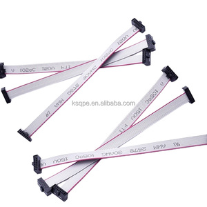 Konektor IDC Kustom 1.27mm 2.54mm Pitch Terlindungi 6 12 14 16 20 24 44 50 64 Pin Kabel Pita Datar Abu-abu Pelangi - Product Image 5