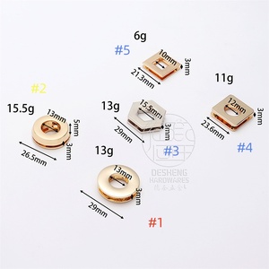 Square Metal <strong>Brass</strong> Garment Eyelets High-quality <strong>Curtain</strong> Eyelet <strong>Ring</strong> for Clothing Handbags Plating Technique - Product Image 3