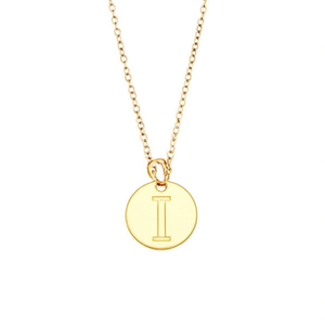 Collar de Acero Inoxidable con Colgante de Letra I de 1.9CM en Tono Dorado, Joyería de Moda para Mujer - Product Image 1
