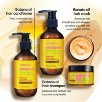 Organisches Rohes Honduras Batana-Öl Haarwuchs-Set 4-in-1 Natürliches Veganes Haarpflege-Set für Kopfhautbehandlung und Reparatur Geschädigter Haare