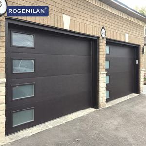 Puertas de Garaje Seccionales de Aluminio Prefabricadas Americanas Rogenilan de 9*7 pies para 2 Autos, Puertas Plegables para Casas - Product Image 2