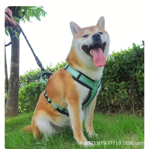 Dog Harness Adjustable Polyester Small Medium Size Solid Color Black Violet Light Green Red Pet Gear - Product Image 2