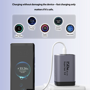 อะแดปเตอร์ชาร์จเร็ว 150W รองรับทุกโปรโตคอล PD ช่องเสียบหลายพอร์ต A+C สำหรับเดินทาง ผลิตจากโรงงานโดยตรง สำหรับ iPhone 15 17 Pro Max - Product Image 5