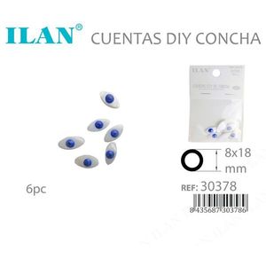 Perline di conchiglia 8x18 mm fai da te, 6 pezzi - Product Image 3