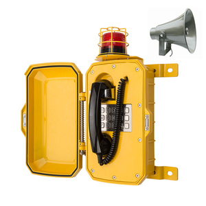 Téléphone minier résistant aux intempéries, pour tunnel, avec lumière d'avertissement et haut-parleur - Product Image 2