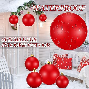 Boules de Noël en plastique incassable, décorations de Noël, ornements, vert, argent, rouge, bleu, or - Product Image 2