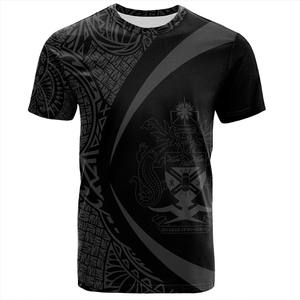 Camiseta de las Islas Salomón <span class=keywords><strong>para</strong></span> <span class=keywords><strong>Hombre</strong></span>, Personalizada de Fábrica, Estilo Polinesio, <span class=keywords><strong>Media</strong></span> <span class=keywords><strong>Manga</strong></span>, <span class=keywords><strong>Tatuaje</strong></span> Dorado con Sello, Negra, Tallas Grandes - Product Image 3