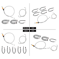 Kit de câbles de frein et d'embrayage en acier tressé pour moto Harley Softail Street Bob Fat Boy Breakout Heritage 2025 et modèles ultérieurs – Lignes allongées