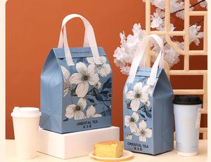 Custom Biodegradable Fabric Thermal Drink Food <b>Cooler</b> <b>Backpack</b> Bag Waterproof Non Woven Insulated Lunch Exhibition Bag - Product Image 4