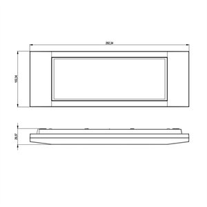 Lampada di Emergenza con Luce Blu, Larghezza 31 cm, Altezza 11,5 cm, Profondità 5 cm - Product Image 2