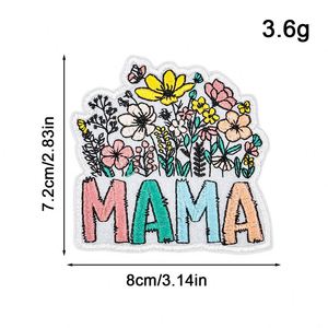 New Iron on Embroidery Mama Patch for Clothes <b>Hat</b> <b>Bag</b> Decoration - Product Image 5