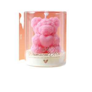 <span class=keywords><strong>Candela</strong></span> Aromaterapica Personalizzata a Forma di Orso in Cera di Soia Profumata, Regalo per Baby Shower, Bomboniere per Ospiti, Souvenir - Product Image 1