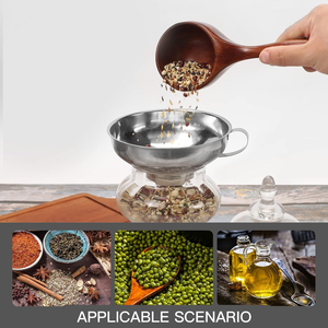 Funil de Aço Inoxidável para Cozinha com Boca Larga Utensílio Multiuso para Conservas Colheres de <span class=keywords><strong>Metal</strong></span> - Product Image 5