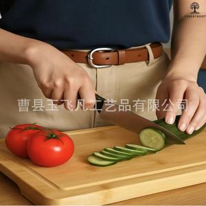 Forestroot Bamboo Cutting Board 15x10 Inch Rectangular Kitchen Chopping <b>Block</b> For Daily Use - Product Image 3