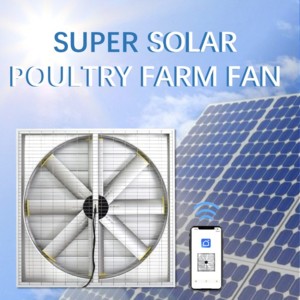 1110 Wát năng lượng mặt trời DC Powered làm mát không khí dòng chảy hướng trục người hâm mộ treo tường HVAC Hệ thống xả lỗ thông hơi cho công nghiệp gia cầm trang trại OEM ODM - Product Image 2
