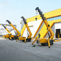 Grue araignée portable 3 tonnes 5 tonnes avec stabilisateurs hydrauliques et flèche télescopique