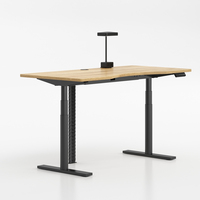 Bureau debout électrique OMNI à hauteur réglable sans bruit avec 3 réglages de mémoire pour bureau ouvert