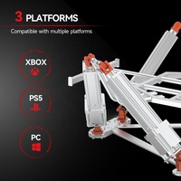 Simulateur de course professionnel avec plateforme 6DOF, retour de force haut de gamme pour PC/PS5/Xbox, configuration de jeu de course à mouvement complet