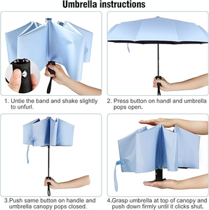 Nouvelle Tendance Parapluie Pliant Automatique Compact Anti-UV Imperméable Personnalisé Pas Cher pour Promotion en Gros - Product Image 4